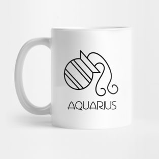 Aquarius Doodle Line Art Mug